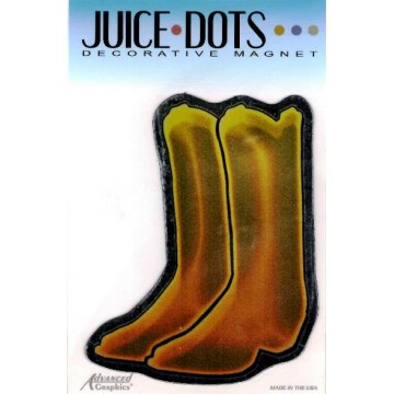 Cowboy Boots Chrome Magnet