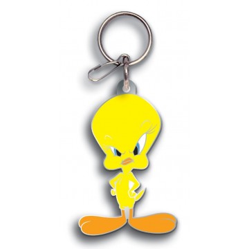 Tweety Bird Enamel Keychain