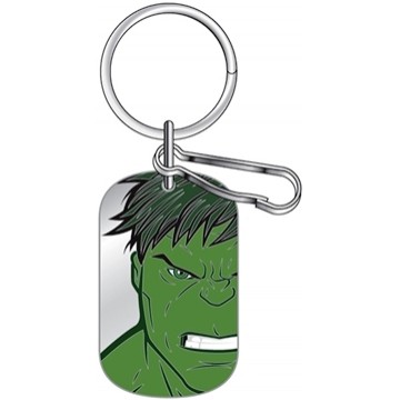 Avengers Hulk Metal Dog Tag Keychain