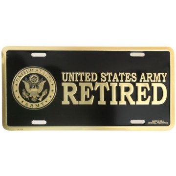 U.S. Army Retired License Plate 