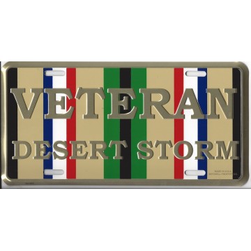 Veteran Desert Storm Photo License Plate