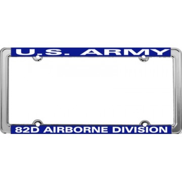 U.S. Army 82nd Airborne Thin Rim Chrome License Plate Frame
