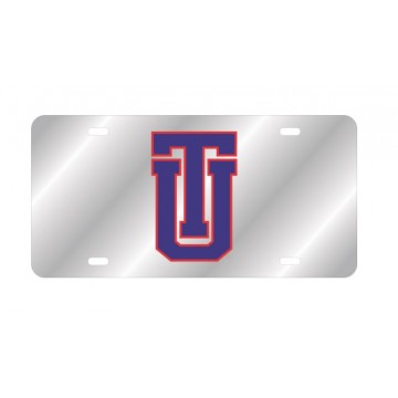 University Of Tulsa Logo Silver Laser License Plate