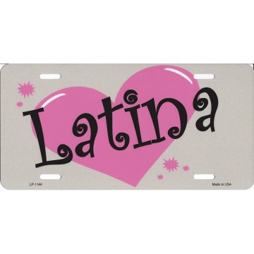 Latina Metal License Plate