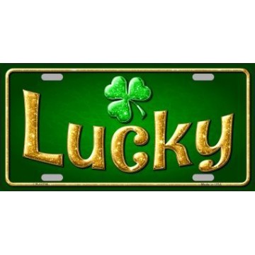Lucky Irish Metal License Plate