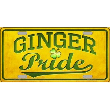 Ginger Pride Metal License Plate