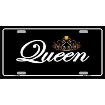 Queen Metal License Plate 