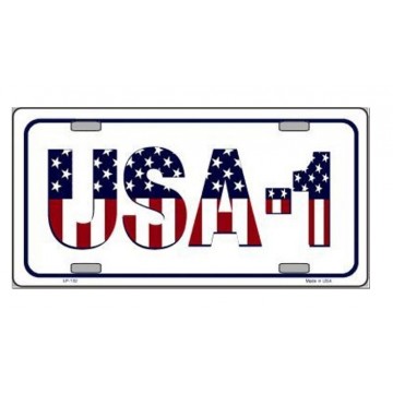 USA 1 Metal License Plate