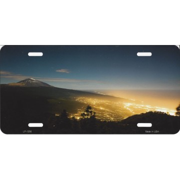 City Sunset Metal License Plate