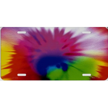 Tie Dye Colors Metal License Plate