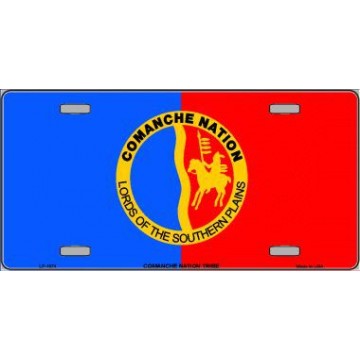 Comanche Nation Flag Metal License Plate