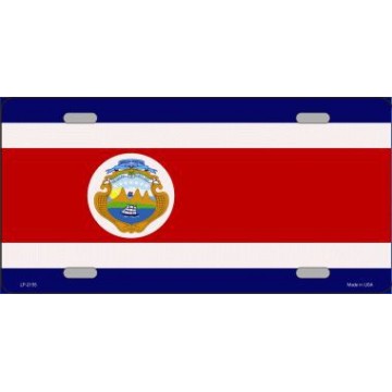 Costa Rica Flag Metal License Plate