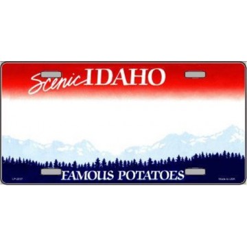 Idaho State Background Metal License Plate
