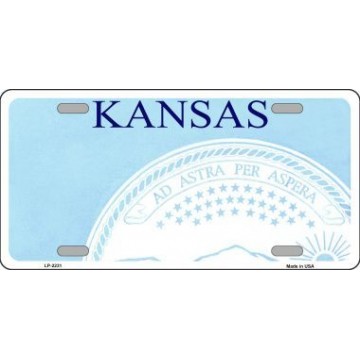 Kansas State Background Blank Metal License Plate