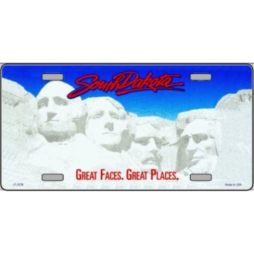 South Dakota State Background Metal License Plate