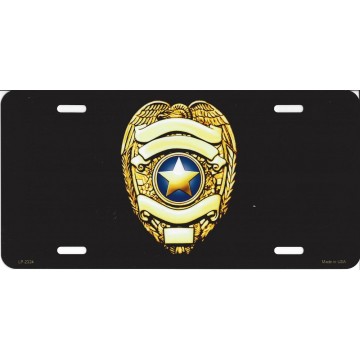 Police Officer Badge Metal License Plate