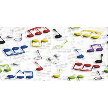 Music Notes Metal License Plate