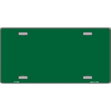 Green Solid Background Metal License Plate