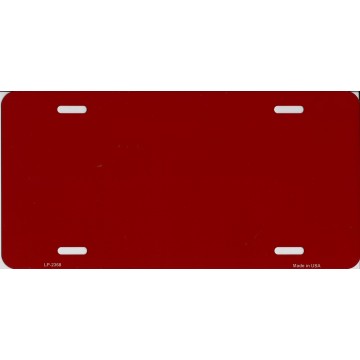 Red Solid Blank Metal License Plate