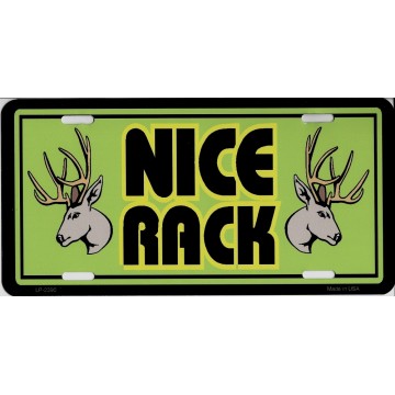 Nice Rack Buck Metal License Plate