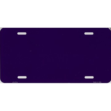 Purple Solid Blank Metal License Plate