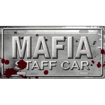 Mafia Staff Car Metal License Plate