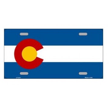 Colorado State Flag Metal License Plate