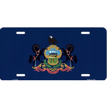 Pennsylvania State Flag Metal License Plate