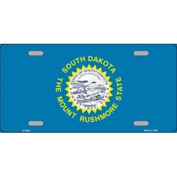 South Dakota State Flag Metal License Plate