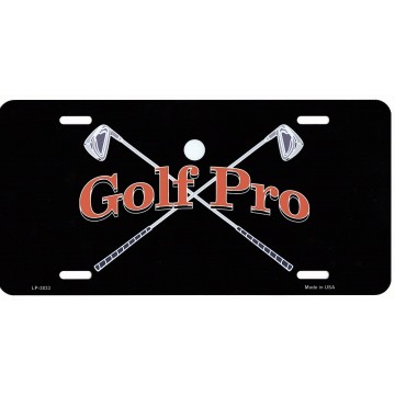 Golf Pro Metal License Plate
