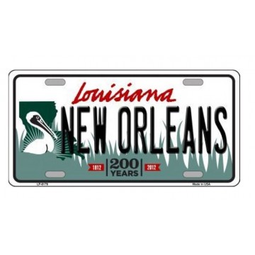 New Orleans Louisiana Metal License Plate
