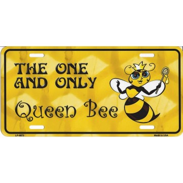 The One And Only Queen Bee Metal License Plate