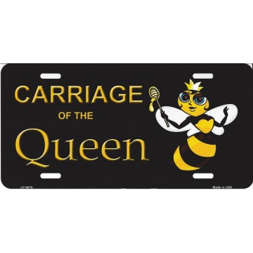Carriage Of The Queen Metal License Plate