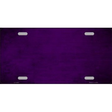 Purple Oil Rubbed Solid Background Metal License Plate