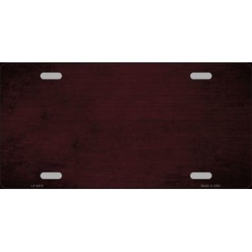 Burgundy Oil Rubbed Solid Background Metal License Plate