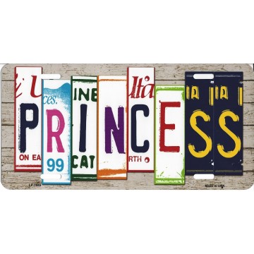 Princess Cut Style Metal License Plate