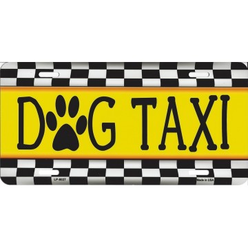 Dog Taxi Metal License Plate