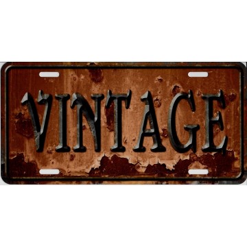 Vintage Rusty Look Metal License Plate