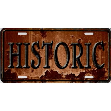 Historic Vintage Look Metal License Plate