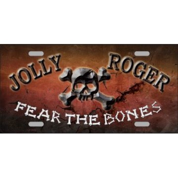 Fear The Bones Metal License Plate