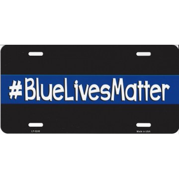 Blue Lives Matter Metal License Plate