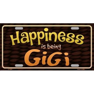 Happiness Is Being Gigi Metal License Plate