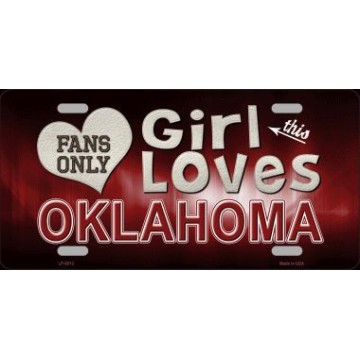 This Girl Loves Oklahoma Metal License Plate