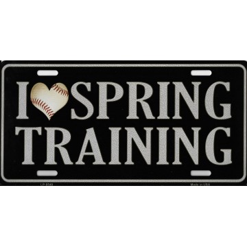 I Love Spring Training  Metal License Plate