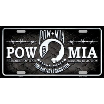 POW MIA Metal License Plate