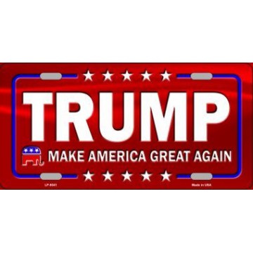 Trump America Great Again Metal License Plate