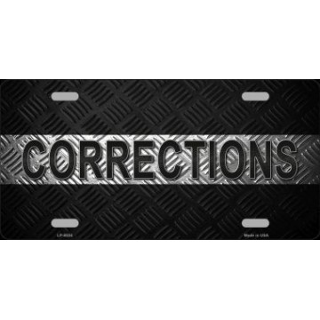 Corrections Metal Novelty License Plate