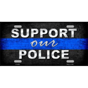 Support Our Police Metal License Plate 
