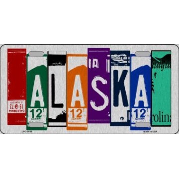 Alaska Cut Style Metal License Plate