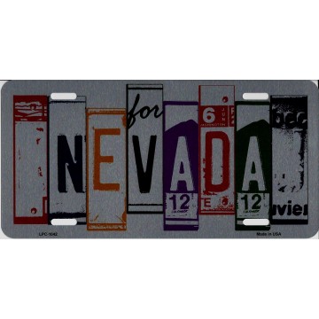 Nevada Cut Style Metal License Plate